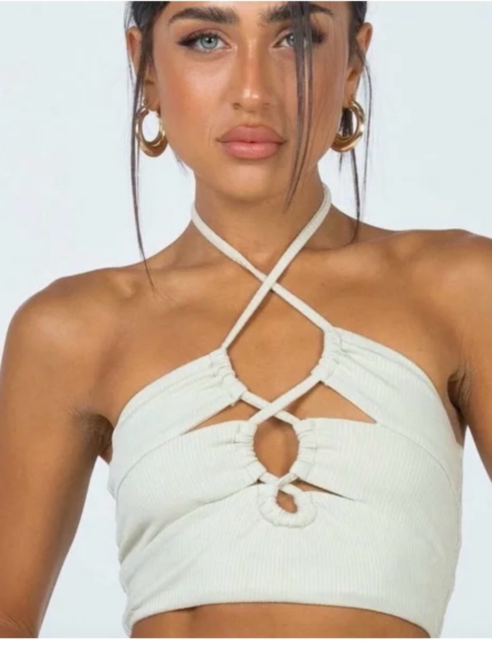 Princess Polly strappy keyhole crop top
